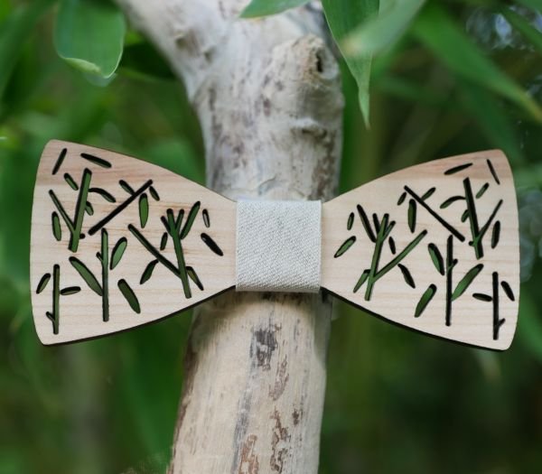 new wooden bow tie