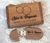 personalized engraved wood usb key box