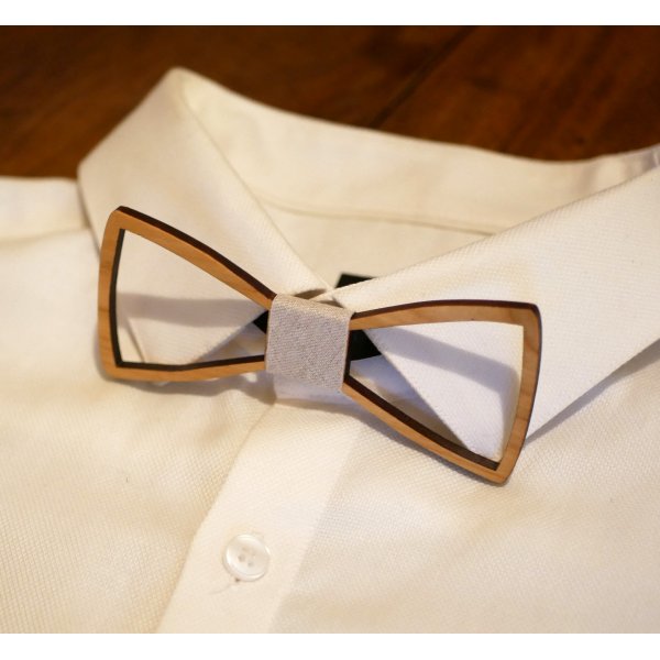 Linen colored bow tie