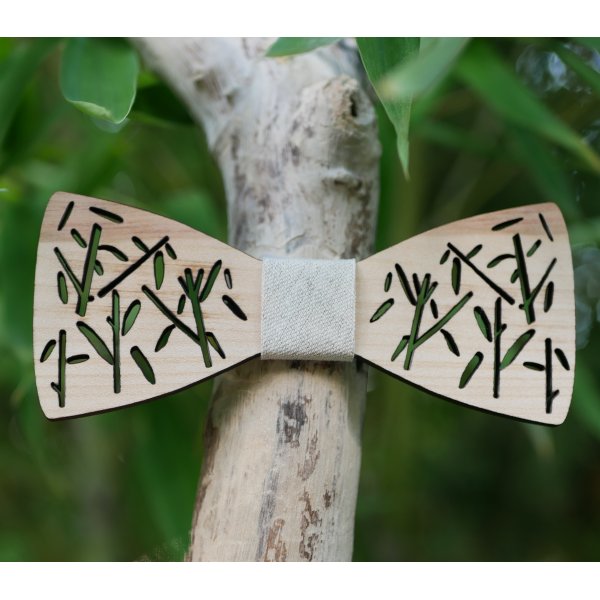 Bamboo spirit knot with organic ribbon