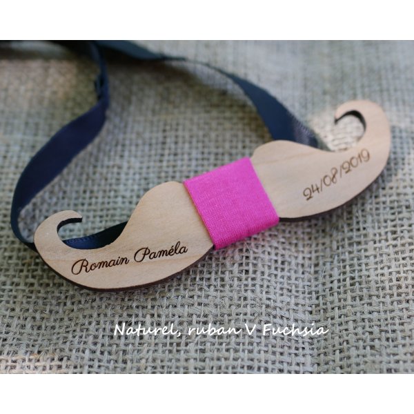 Personalized bow tie with date and names