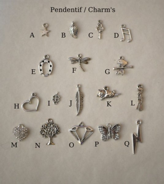 Wooden pendant painted in colors on silver chain to personalize