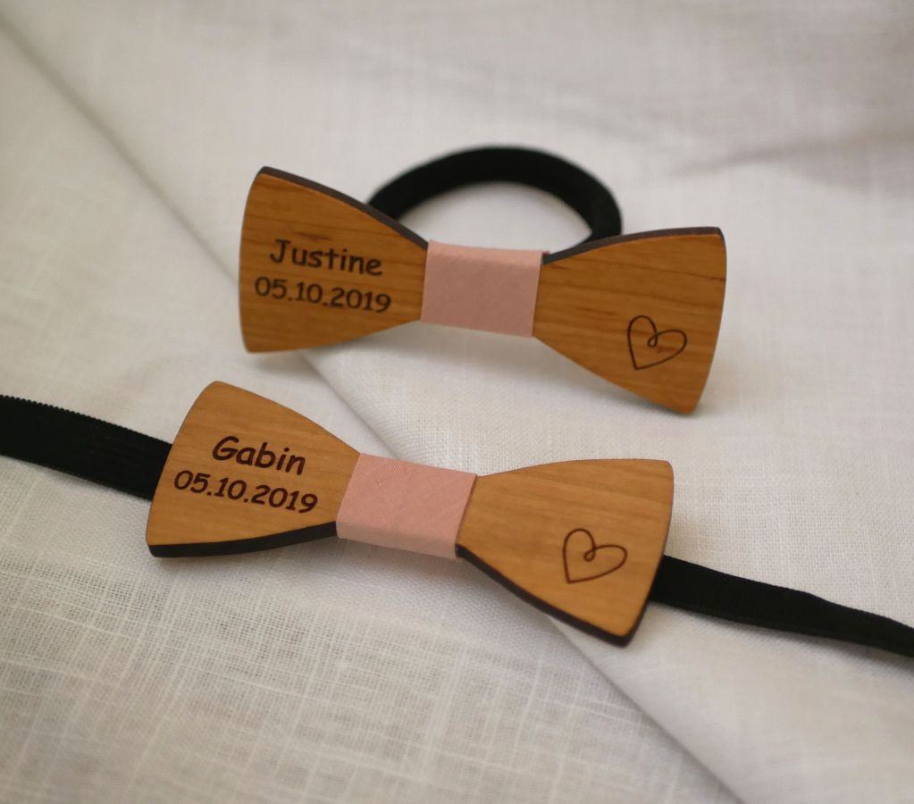 Customizable hair accessory Bow tie on elastic