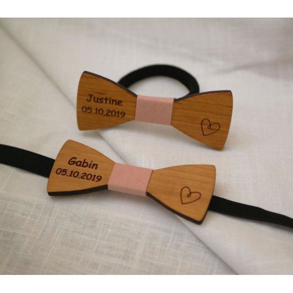 Customizable hair accessory Bow tie on elastic
