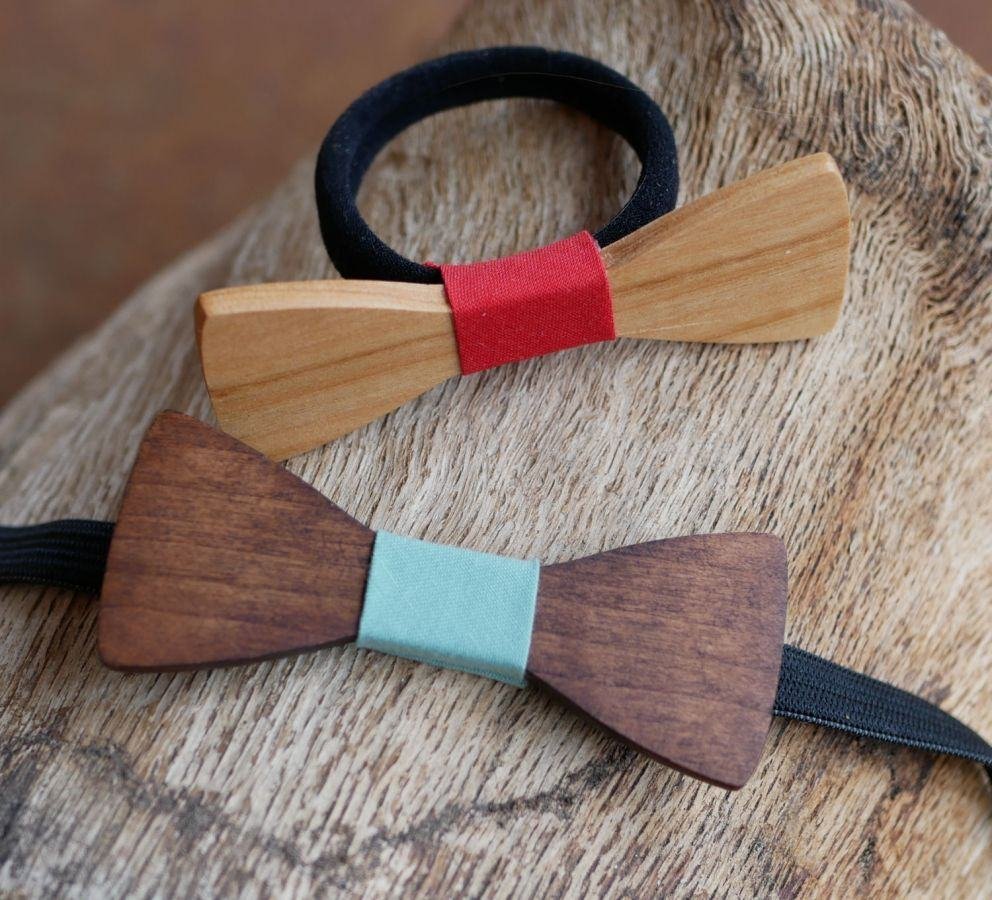 Customizable hair accessory Bow tie on elastic