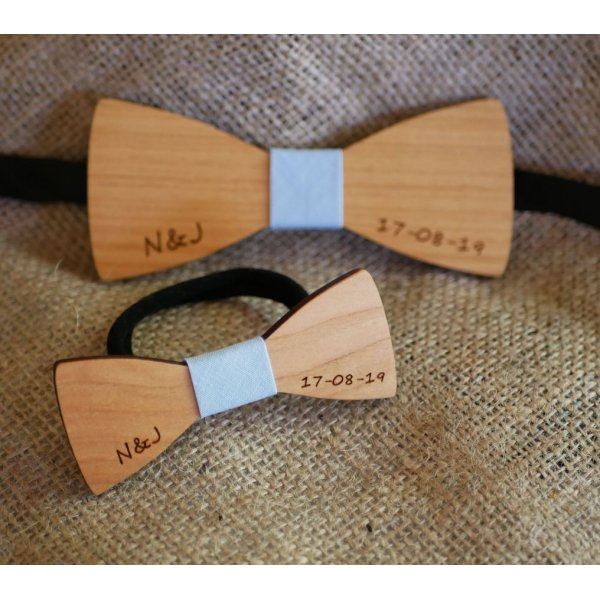 Customizable hair accessory Bow tie on elastic