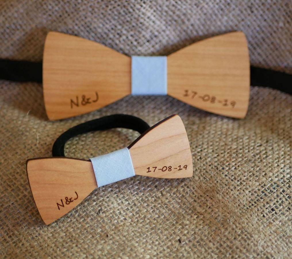 Customizable hair accessory Bow tie on elastic