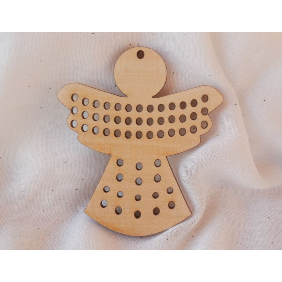 Wooden Christmas angel to embroider and decorate yourself 