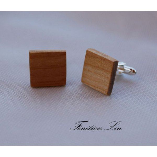 Square wooden cufflinks to personalize