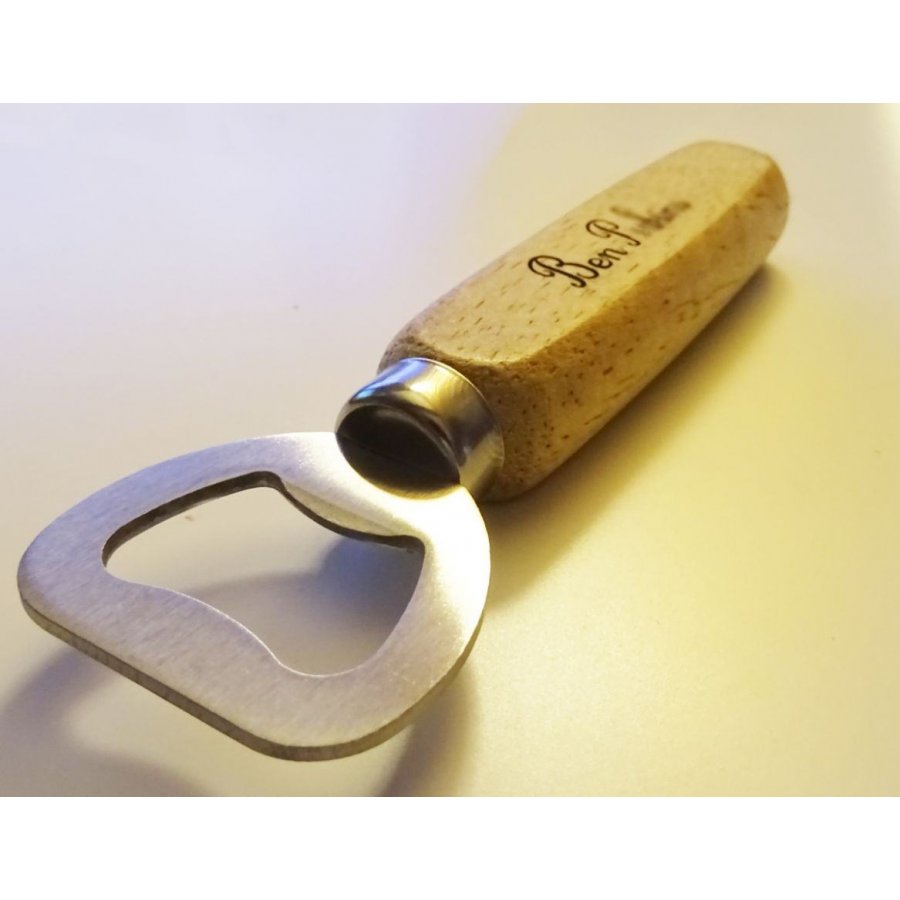Engraved wood bottle opener to personalize, wedding gift 