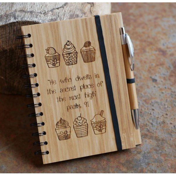 Wooden notebook Recipes to personalize