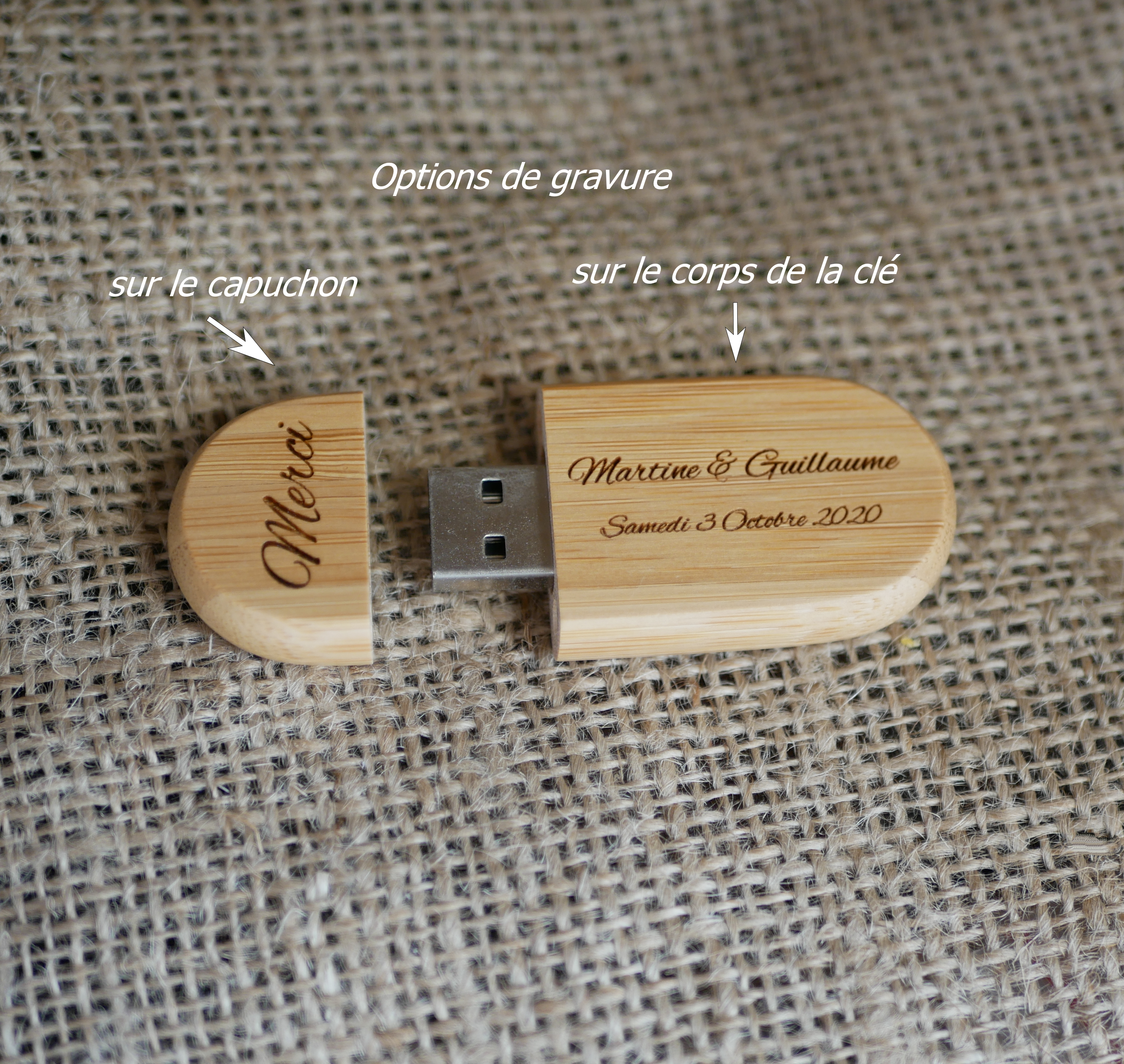 32 GB 3.0 Usb key in light maple wood