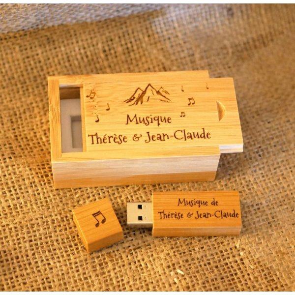 32 GB Usb 3.0 Key in bamboo wood case to be personalized by engraving 