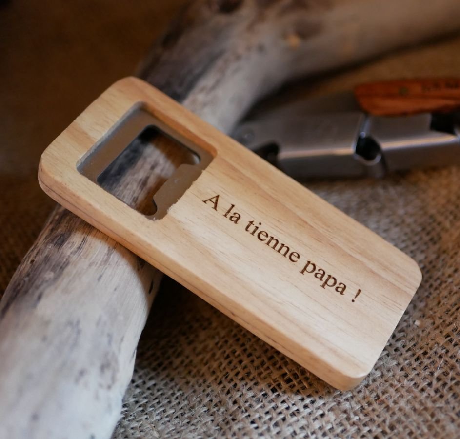 Wooden bottle opener to personalize, wedding gift 