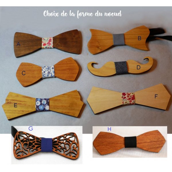 Wooden bow set Pouch Butterfly brooch Liberty