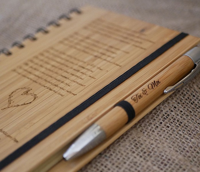 Wooden guestbook for wedding or ceremony to personalize