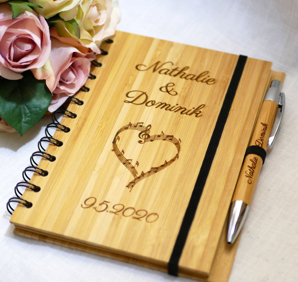 Wooden guestbook for wedding or ceremony to personalize