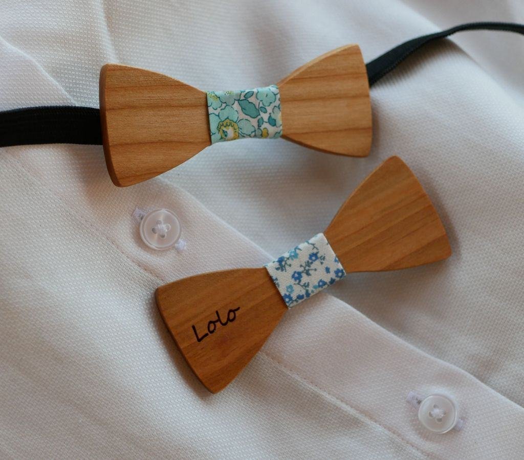 MINI wooden bow tie for kids to personalize