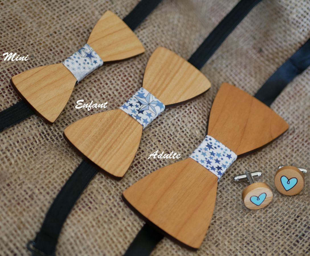 MINI wooden bow tie for kids to personalize