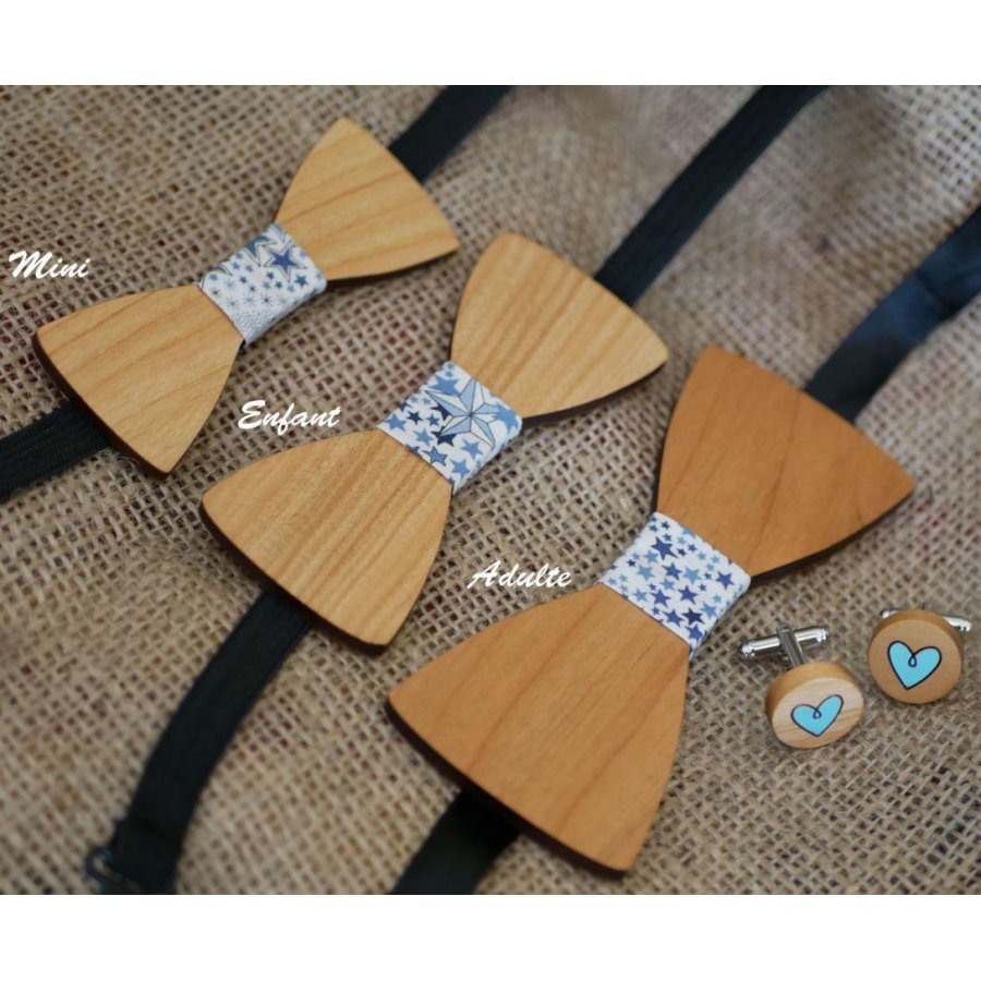 MINI wooden bow tie for kids to personalize