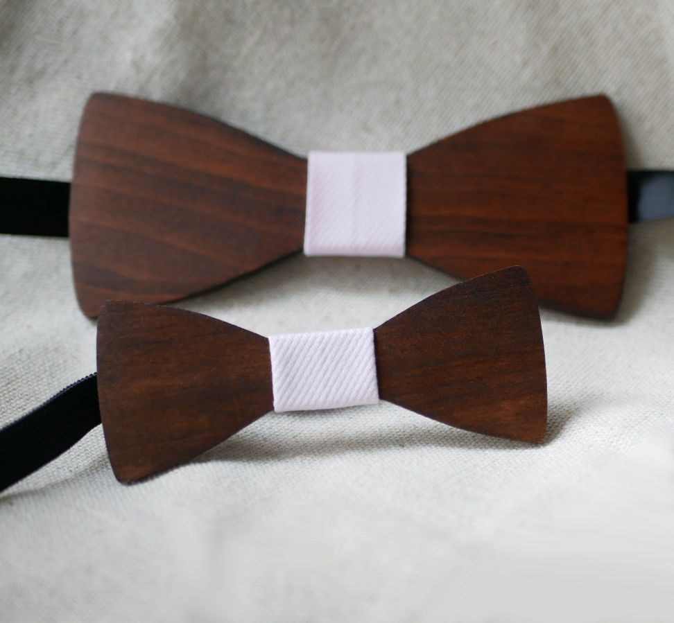 MINI wooden bow tie for kids to personalize