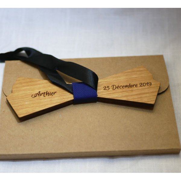 Wooden bow tie original shape to personalize