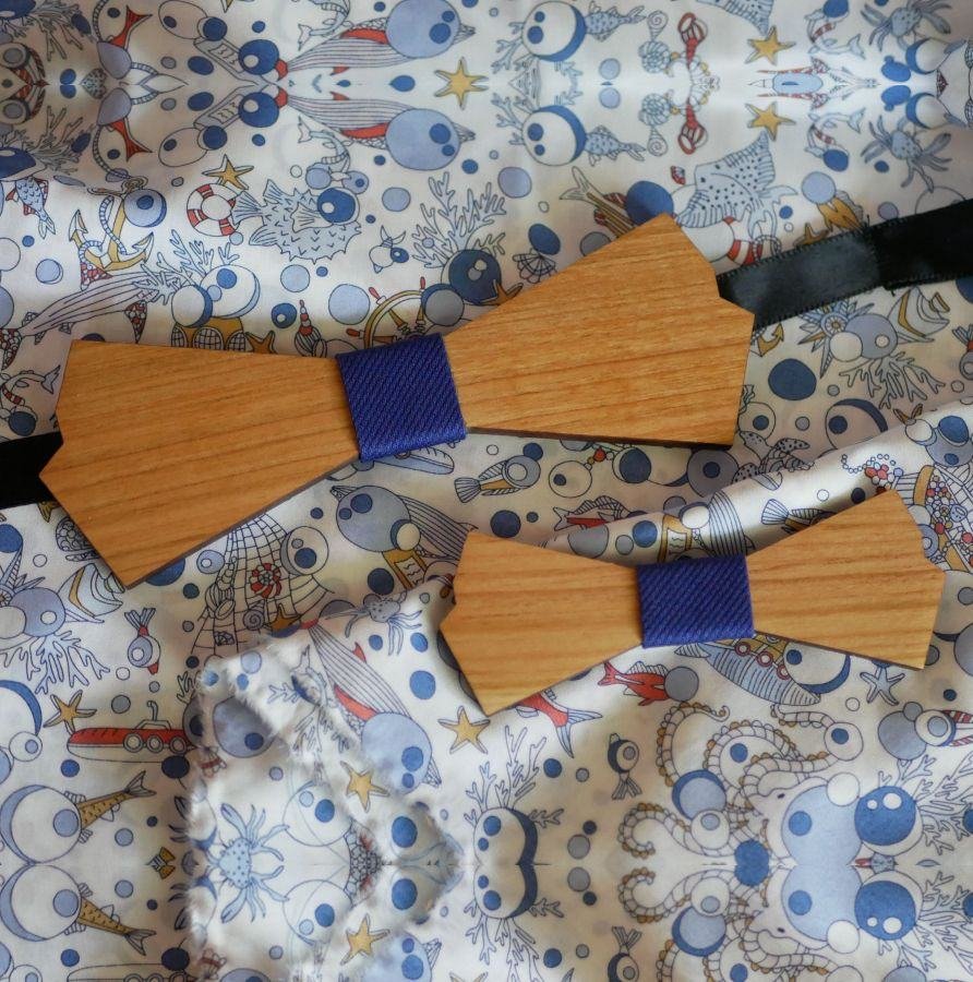 Wooden bow tie original shape to personalize