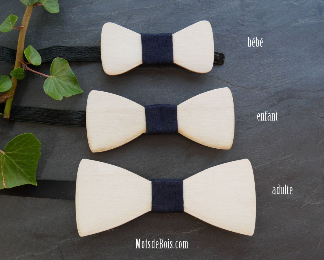 Lightweight poplar wood bow tie for men to personalize