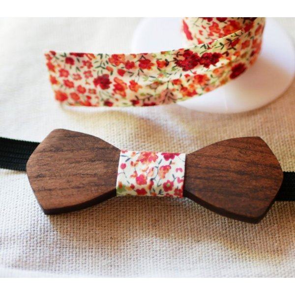 Wooden bow tie Mini "le rabl&eacute;" for child to personalize
