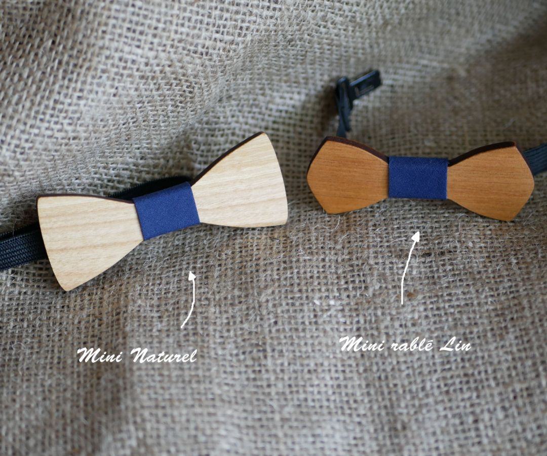 Wooden bow tie Mini "le rablé" for child to personalize