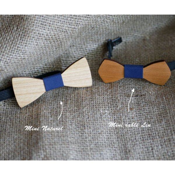 Wooden bow tie Mini "le rabl&eacute;" for child to personalize