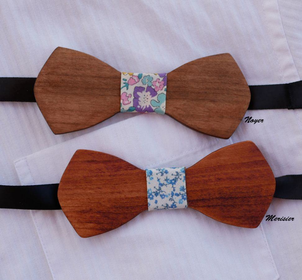 French wooden bow tie for men "le rablé" small size and customizable