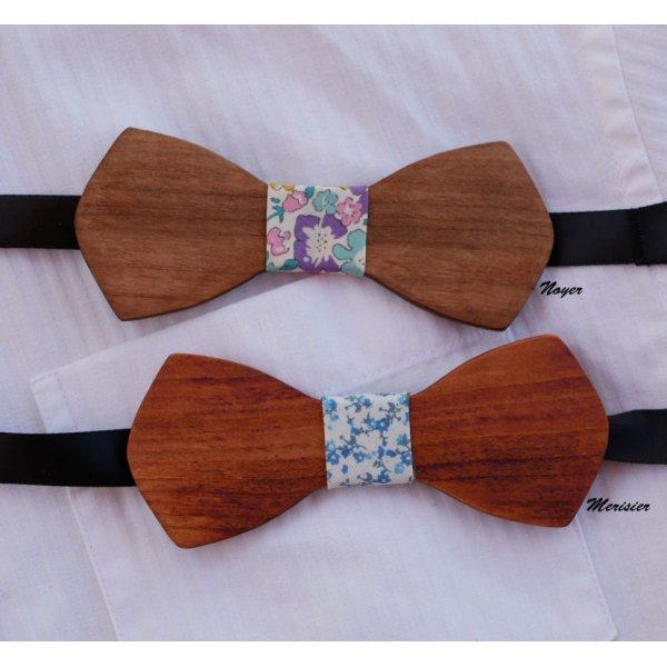 French wooden bow tie for men "le rabl&eacute;" small size and customizable