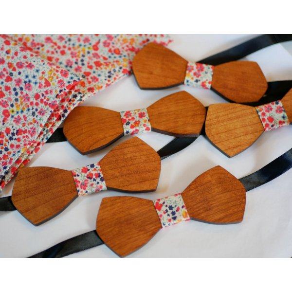 French wooden bow tie for men "le rabl&eacute;" small size and customizable