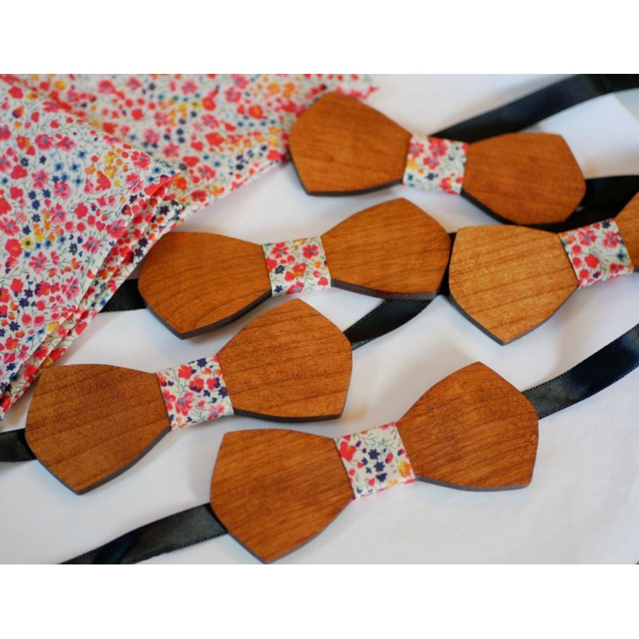 French wooden bow tie for men "le rablé" small size and customizable