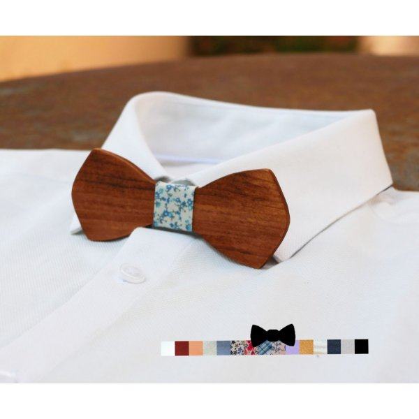 French wooden bow tie for men "le rabl&eacute;" small size and customizable