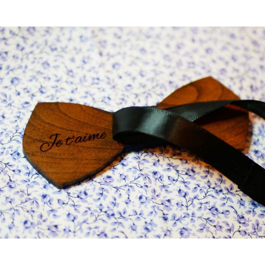 French wooden bow tie for men "le rablé" small size and customizable