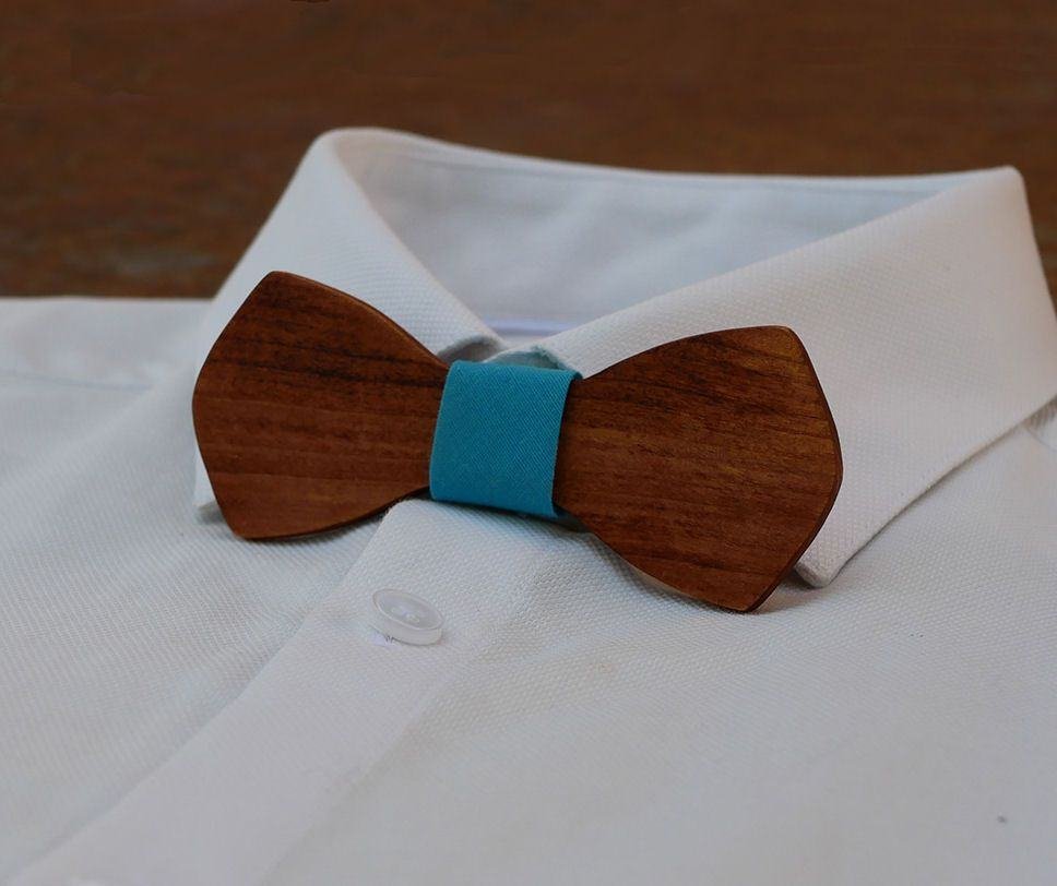 French wooden bow tie for men "le rablé" small size and customizable