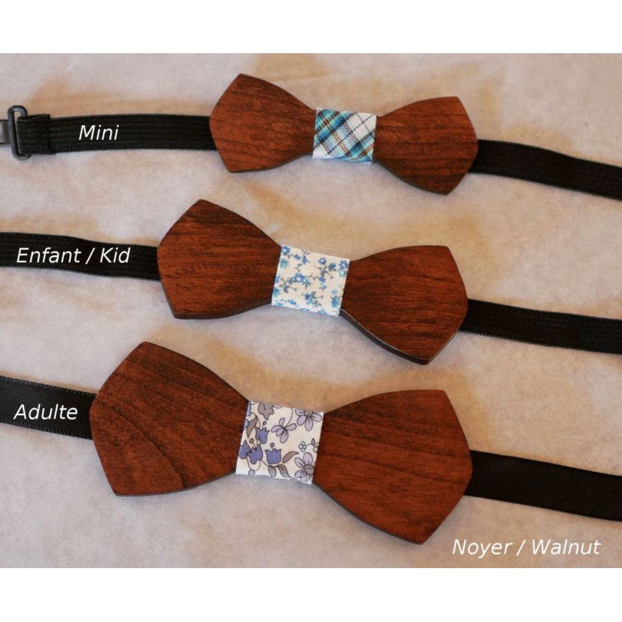 Wooden bow tie for children "le rablé" to be personalized