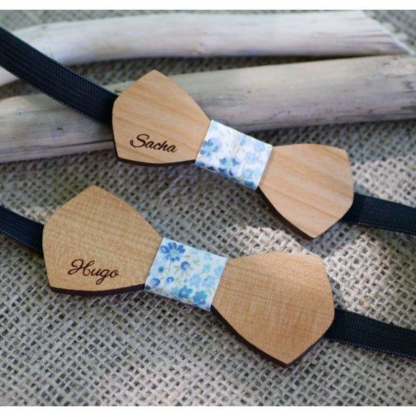 Wooden bow tie for children "le rabl&eacute;" to be personalized