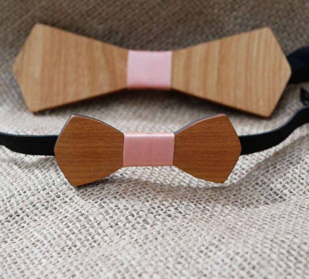 Wooden bow tie for children "le rablé" to be personalized