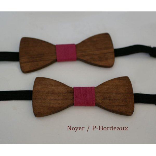 Walnut wood bow tie for children to personalize