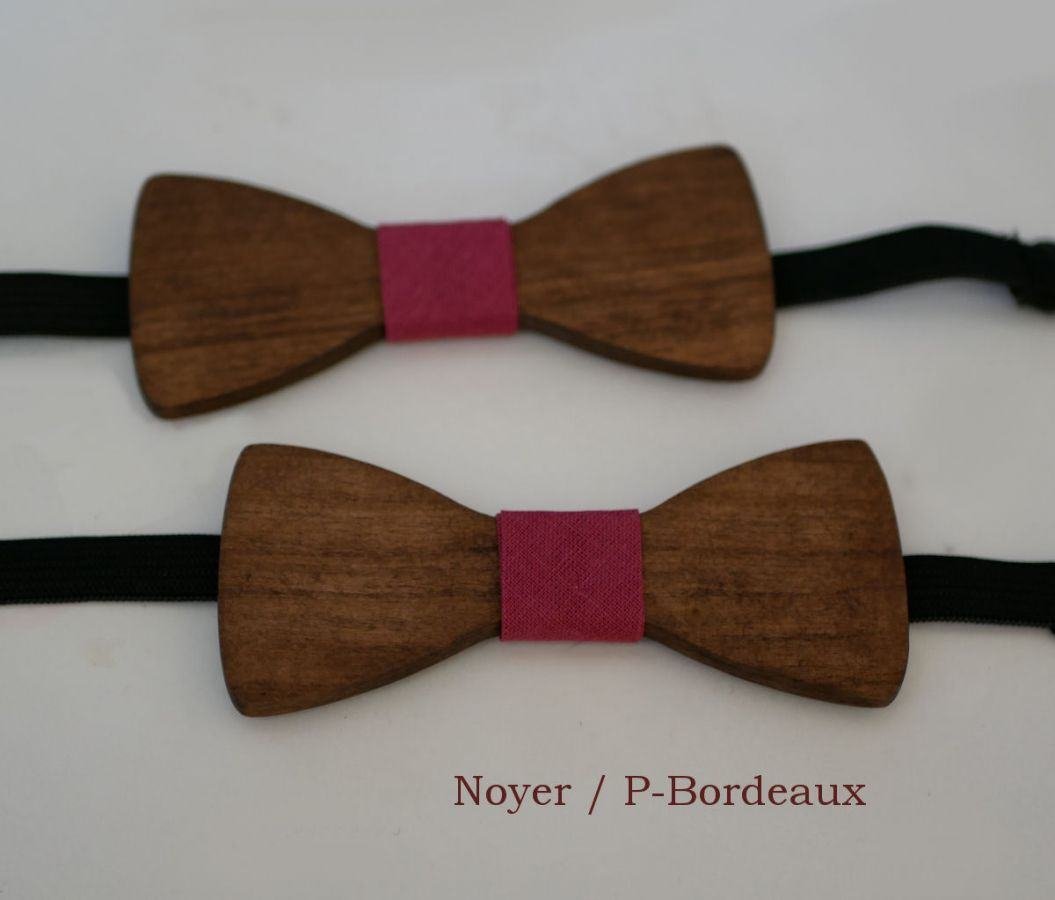 Walnut wood bow tie for children to personalize