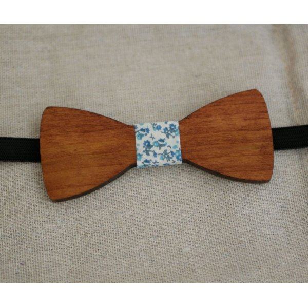 Cherry wood bow tie for children to personalize made in France