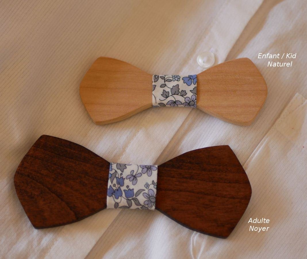 Wooden bow tie for children "le rablé" to be personalized