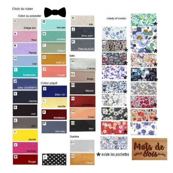 Wooden bow tie for children engraved with flowers to be personalized with the men's model