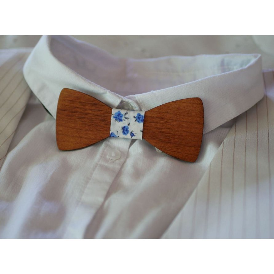 Cherry wood bow tie for children to personalize made in France