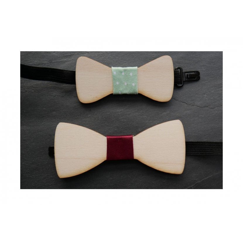 Poplar wood bow tie for baby to personalize