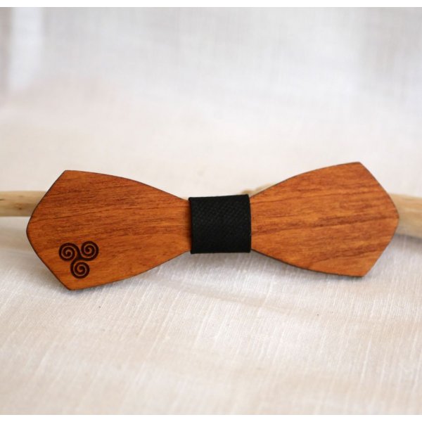 French wooden bow tie for men "le rabl&eacute; long" customizable