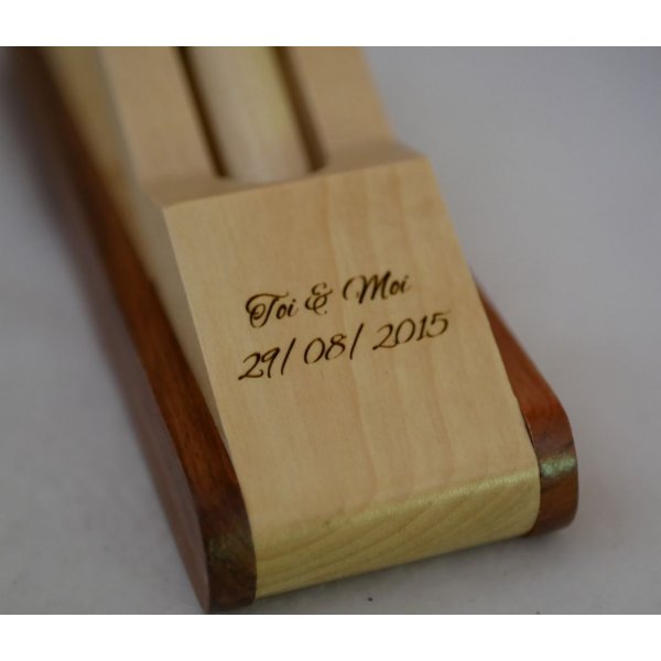 Wooden pen box engraved in a box to personalize 